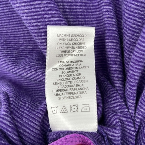 Champion Purple V-Neck Long Sleeve Shirt Size Small - Picture 6 of 8